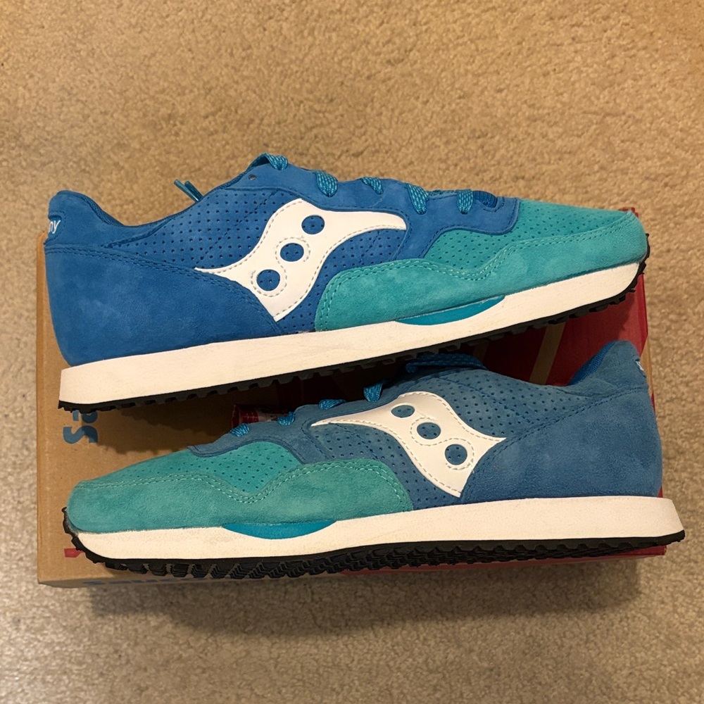 Saucony DMX Trainer Vibrant Blue and Teal Athletic Shoes, Men’s sz9